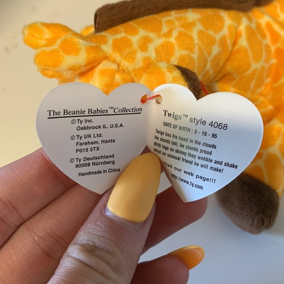 Rare Ty Beanie Baby “Twigs” with tag errors - Picture 6 of 8